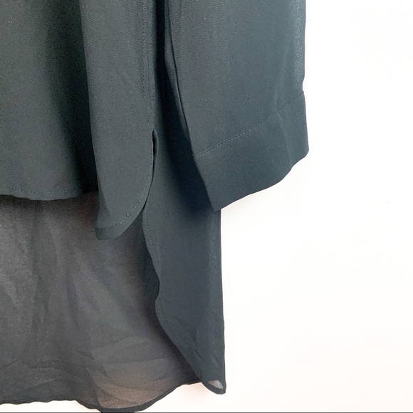 Point Zero Long Sleeve Layered Black Top - Picture 5 of 9